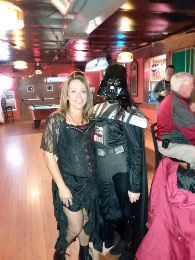 Saloon Girl (Claire) and Darth Vader (Kimberly)